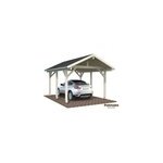Carport simple robert bois naturel surface 11. 7m² Carport simple robert bois naturel surface 11. 7m²