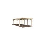 Carport toit plat en bois palmako karl 1 voiture 27, 4 m�