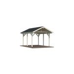 Carport toit plat en bois palmako robert 1 voiture 20, 1 m�