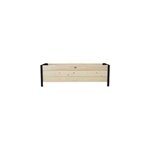 Carré potager bois et zinc noir 78 x 52 x h. 48 cm Carré potager bois et zinc noir 78 x 52 x h. 48 cm