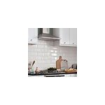 Carrelage mural blanc brillant effet mtro l. 20 x l. 10 cmx p. 7, 3 mm - lot de 50, goodhome trentie ...