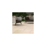 Carrelage sol ext�rieur en gr�s c�rame �maill� effet pierre beige l. 45 x l. 45 x �p. 0, 85 cm avora