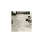 Carrelage sol ext�rieur en gr�s c�rame �maill� effet pierre gris clair l. 60 x l. 60 x �p. 2 cm goodhome ...