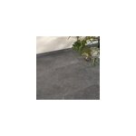 Carrelage sol et mur int�rieur effet b�ton gris fonc� l. 60 x l. 60 cm x �p. 7, 4 mm, mitha