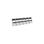 Chaise de jardin pliante aluminium et textilne noir h. 82 cm dcb garden (lot de 6)