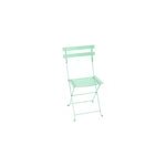 Chaise de jardin pliante fermob bistro en acier - coloris vert opaline - hauteur 82 cm Chaise de jardin pliante fermob bistro en acier - coloris vert opaline - hauteur 82 cm