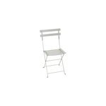 Chaise de jardin pliante fermob bistro en métal - coloris gris argile - hauteur 82 cm Chaise de jardin pliante fermob bistro en métal - coloris gris argile - hauteur 82 cm