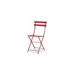 Chaise de jardin pliante fermob bistro en mtal - coloris rouge piment - hauteur 82 cm