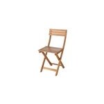 Chaise de jardin pliante goodhome virginia en bois d'acacia - coloris acacia - hauteur 79 cm (lot de ...
