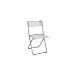 Chaise de jardin pliante lafuma natura en polyester et acier - coloris bleu ciel - hauteur 85 cm