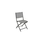Chaise de jardin pliante modula aluminium et polyester gris h. 87 cm