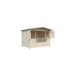 Chalet en bois naturel palmako marian avec devanture pliable 10 m�