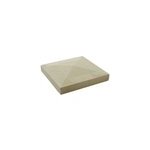 Chapeau de pilier pointe diamant blanc 50 x 50 cm Chapeau de pilier pointe diamant blanc 50 x 50 cm