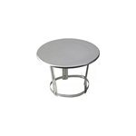 Chapeau plat en inox h. 17 x l. 40 x p. 40 cm ephrem