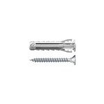 Cheville nylon avec vis pour matriaux pleins fischer sx plus 6x30 mm, 50 pices