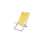 Chilienne en mtal et toile curacao jaune