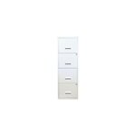Classeur pour dossiers suspendus en mtal blanc snor 4 tiroirs h. 126 x l. 40 x p. 41 cm