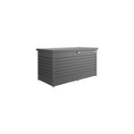 Coffre de jardin mtal biohort t160high gris fonc 830l
