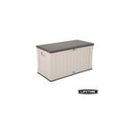 Coffre de rangement extrieur lifetime en rsine l. 127 x h. 67, 2 x p. 64 cm 439l beige