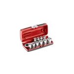 Coffret douilles 1 / 4'' hexagonales 6 pans m�triques facom, 11 pi�ces