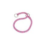 Collier trangleur nylon corde 65cm rose