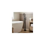 Colonne de baignoire �lot + flexible + douchette, noir mat, goodhome owens