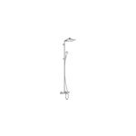 Colonne de bain / douche thermostatique avec pommeau + douchette 2 jets + flexible + barre r�glable, ...