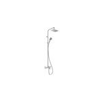 Colonne de bain / douche thermostatique avec pommeau + douchette 2 jets + flexible + barre r�glable, ...