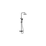 Colonne bain / douche thermostatique avec pommeau et douchette 3 jets, noir, kramer colors Colonne bain / douche thermostatique avec pommeau et douchette 3 jets, noir, kramer colors