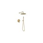 Colonne de douche encastre mcanique laiton bross, edouard rousseau wall