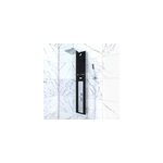 Colonne de douche hydromassante mécanique avec pommeau + douchette + flexible, noir, galedo crystal Colonne de douche hydromassante mécanique avec pommeau + douchette + flexible, noir, galedo crystal