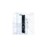 Colonne de douche hydromassante mcanique avec pommeau + douchette + flexible, noir, galedo glass