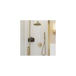 Colonne de douche m�canique encastr�e en laiton massif finition satin, goodhome owens