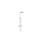 Colonne de douche m�canique avec pommeau + douchette 1 jet + flexible + barre r�glable, chrome, edouard ...