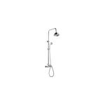 Colonne de douche m�canique avec pommeau + douchette 1 jet + flexible + barre r�glable, chrome, edouard ...