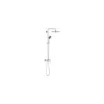 Colonne de douche mécanique avec pommeau + douchette 3 jets + flexible + barre réglable, chrome, grohe ... Colonne de douche mécanique avec pommeau + douchette 3 jets + flexible + barre réglable, chrome, grohe ...