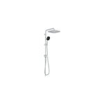 Colonne de douche sans robinetterie avec douchette + pommeau + flexible + barre, chrome carr�, grohe ...