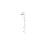 Colonne de douche sans robinetterie avec pommeau + douchette 3 jets + flexible + barre rglable chrome ...