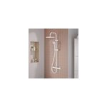 Colonne de douche thermostatique blanche goodhome cavally
