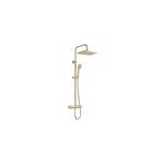 Colonne de douche thermostatique carre avec douchette, pomme de douche, barre rglable et mitigeur, ...