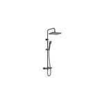 Colonne de douche thermostatique carre avec douchette, pomme de douche, barre rglable et mitigeur, ...