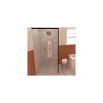 Colonne de douche thermostatique avec tablette, pomme de tête, douchette et flexible, blanc, valentin ... Colonne de douche thermostatique avec tablette, pomme de tête, douchette et flexible, blanc, valentin ...
