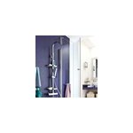 Colonne de douche thermostatique avec tablette, pomme de tête, douchette et flexible, chrome, valentin ... Colonne de douche thermostatique avec tablette, pomme de tête, douchette et flexible, chrome, valentin ...
