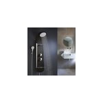 Colonne de douche thermostatique avec tablettes, pomme de tête, douchette et flexible, noir, valentin ... Colonne de douche thermostatique avec tablettes, pomme de tête, douchette et flexible, noir, valentin ...