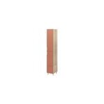 Colonne meuble tv terracotta et effet chne avec 3 portes goodhome atomia h. 187 x l. 37 x p. 45 cm