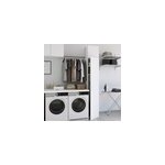 Colonne de rangement blanche goodhome atomia avec portes battantes h. 187, 5 x l. 37, 5 x p. 47 cm