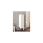 Colonne de salle de bains avec pieds 1 porte h. 123 cm, blanc mat, idra