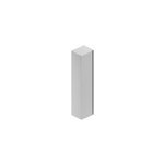 Colonne de salle de bains suspendue blanche h. 150 cm, pura