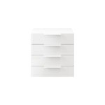 Commode blanche 4 tiroirs goodhome atomia h. 75 x l. 75 x p. 45 cm Commode blanche 4 tiroirs goodhome atomia h. 75 x l. 75 x p. 45 cm
