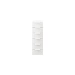 Commode blanche 6 tiroirs goodhome atomia h. 112, 5 x l. 37, 5 x p. 45 cm